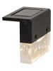 STAR Trading 4-delige set: ledsolarwandlampen "Bubbly Fence" zwart - (B)6,5 x (H)8 cm