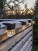 STAR Trading 4er-Set: LED-Solar-Wandleuchte "Bubbly Fence" in Schwarz - (B)6,5 x (H)8 cm