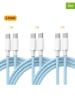 SWEET ACCESS 3er-Set: USB-C Kabel in Hellblau