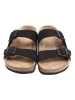 Ballerin's Leren slippers "Alanya" zwart