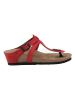 Ballerin's Leren teenslippers "Alinda" rood