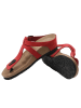 Ballerin's Leren teenslippers "Alinda" rood