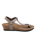 Ballerin's Leren teenslippers "Amorium" lichtgrijs