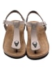 Ballerin's Leren teenslippers "Amorium" lichtgrijs