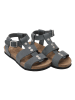 Ballerin's Leder-Sandalen "Assos" in Blau
