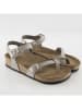 Ballerin's Leren teenslippers "Ephesus" lichtgrijs