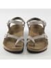 Ballerin's Leren teenslippers "Ephesus" lichtgrijs