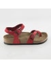 Ballerin's Leren teenslippers "Ephesus" rood