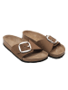 Ballerin's Leren slippers "Herakleia" lichtbruin