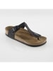 Ballerin's Leren teenslippers "Istanbul" zwart