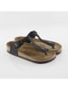 Ballerin's Leren teenslippers "Istanbul" zwart