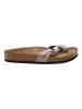 Ballerin's Leren teenslippers "Knidos" lichtgrijs
