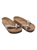 Ballerin's Leren teenslippers "Knidos" lichtgrijs