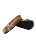 Ballerin's Leren teenslippers "Knidos" lichtgrijs