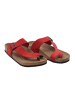 Ballerin's Leren teenslippers "Ksantos" rood