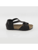 Ballerin's Leder-Sandalen "Myra" in Schwarz