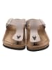 Ballerin's Leren teenslippers "Olimpos" lichtgrijs