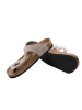 Ballerin's Leren teenslippers "Olimpos" lichtgrijs