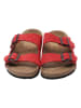 Ballerin's Leren slippers "Zeugma" rood