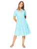 Aller Simplement Kleid in Hellblau/ Weiß