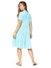 Aller Simplement Kleid in Hellblau/ Weiß