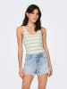 ONLY Top wit/lichtblauw