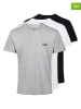LEE Underwear 3-delige set: shirts "Arlen" zwart/wit/grijs
