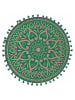 Villa d´Este 6-delige set: placemats groen/beige - Ø 38 cm
