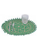 Villa d´Este 6-delige set: placemats groen/beige - Ø 38 cm