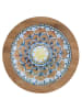 Villa d´Este 3-delige onderzetterset "Sicilia" lichtbruin/blauw - Ø 16 cm