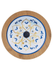 Villa d´Este 3-delige onderzetterset "Sicilia" lichtbruin/blauw - Ø 16 cm