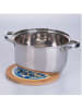 Villa d´Este 3-delige onderzetterset "Sicilia" lichtbruin/blauw - Ø 16 cm