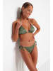 trendyol Bikini in Grün/ Weiß