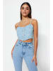 trendyol Top lichtblauw