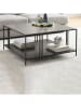 HanahHome Couchtisch "Uranus" in Schwarz - (B)80 x (H)40 x (T)80 cm