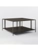 HanahHome Couchtisch "Uranus" in Schwarz - (B)80 x (H)40 x (T)80 cm