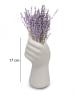 HanahHome Vase in Weiß - (H)17 cm