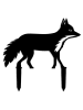 HanahHome Dekoracja ogrodowa "Fox 01" w kolorze czarnym - 50 x 48 cm