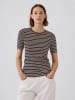 GAP Shirt in Dunkelbraun/ Weiß