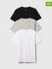 GAP 3-delige set: shirts wit/lichtgrijs/zwart