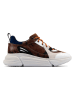 Clarks Leder-Sneakers "TriComet Lace" in Hellbraun/ Weiß