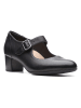Clarks Leren pumps met bandje "Linnae Walk" zwart