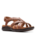 Clarks Skórzane sandały "Kitly Go" w kolorze brązowym