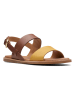 Clarks Skórzane sandały "Karsea Strap" w kolorze żółto-brązowym