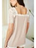 LA Angels Bluse in Beige/ Weiß