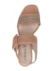 Caprice Skórzane sandały w kolorze jasnobrązowym