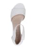 Caprice Skórzane sandały w kolorze białym
