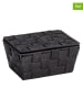 Wenko 2er-Set: Aufbewahrungskörbe "Adria" in Schwarz - (B)19 x (H)10 x (T)14 cm