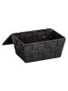 Wenko 2-delige set: opbergmanden "Adria" zwart - (B)19 x (H)10 x (D)14 cm