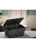 Wenko 2-delige set: opbergmanden "Adria" zwart - (B)19 x (H)10 x (D)14 cm
